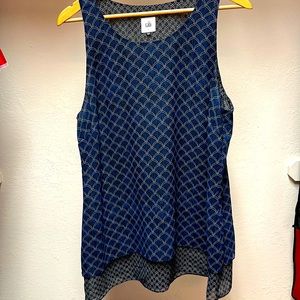 Cabi Two-Toned Blue Blouse